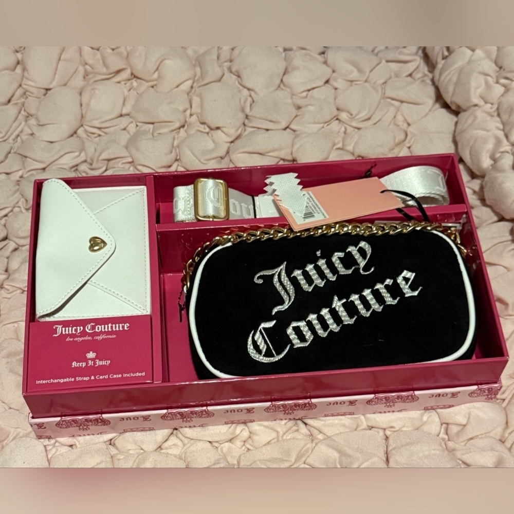 Juicy Couture Black and White Crossbody Bag